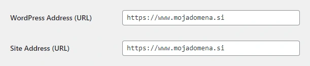 Prehod WordPress strani na HTTPS - Nastavitve